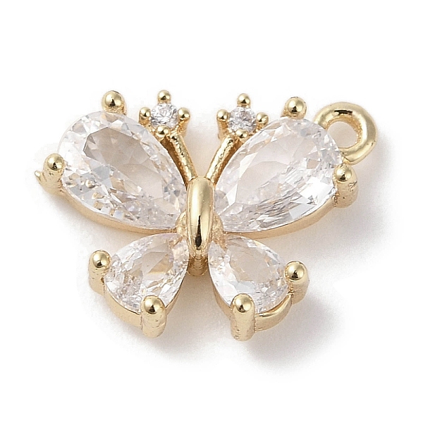 

PandaHall Brass Micro Pave Cubic Zirconia Charms, Real 18K Gold Plated, Butterfly, Clear, 13x11x3.5mm, Hole: 1.2mm Brass+Cubic Zirconia...