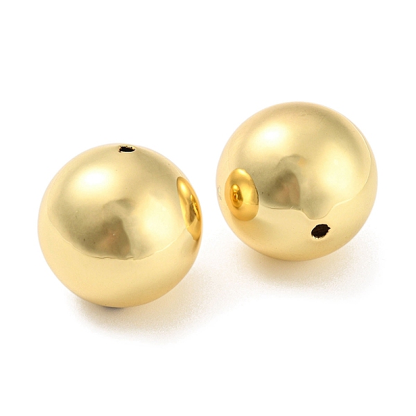 

PandaHall Rack Plating Eco-Friendly Brass Beads, Cadmium Free & Lead Free, Round, Real 18K Gold Plated, 14mm, Hole: 2mm Brass Round
