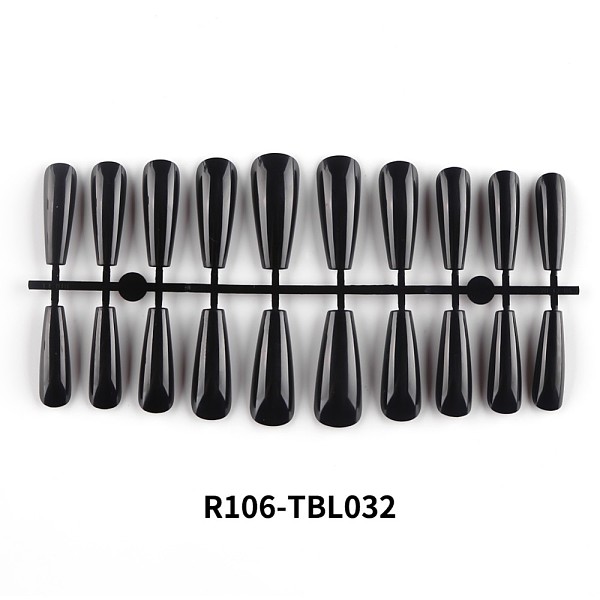 

PandaHall Solid Color Plastic Seamless Toe False Nail, Practice Manicure Nail Art Tool, Black, 26~32x6~13mm, 20pcs/set. Plastic None Black