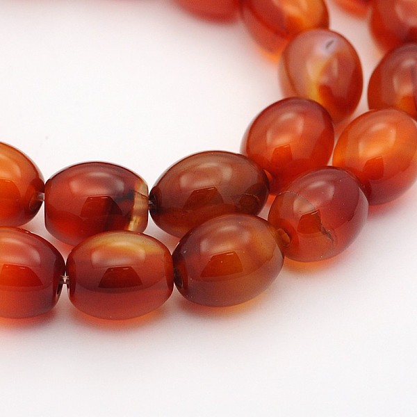 

PandaHall Oval Natural Carnelian Beads Strands, Dyed & Heated, 11x9mm, Hole: 1mm, about 37pcs/strand, 15.5 inch Carnelian Oval Red