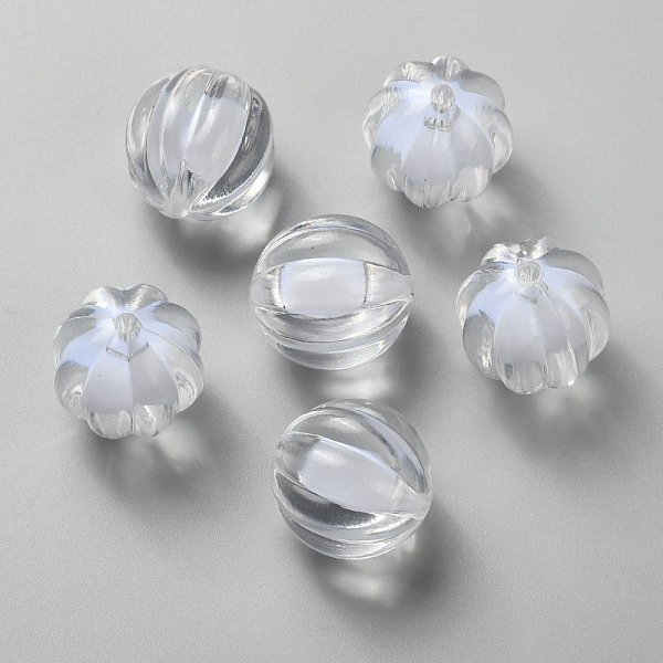 

PandaHall Transparent Acrylic Beads, Bead in Bead, Round, Pumpkin, Clear, 22mm, Hole: 3mm, about 140pcs/500g Acrylic Pumpkin Clear