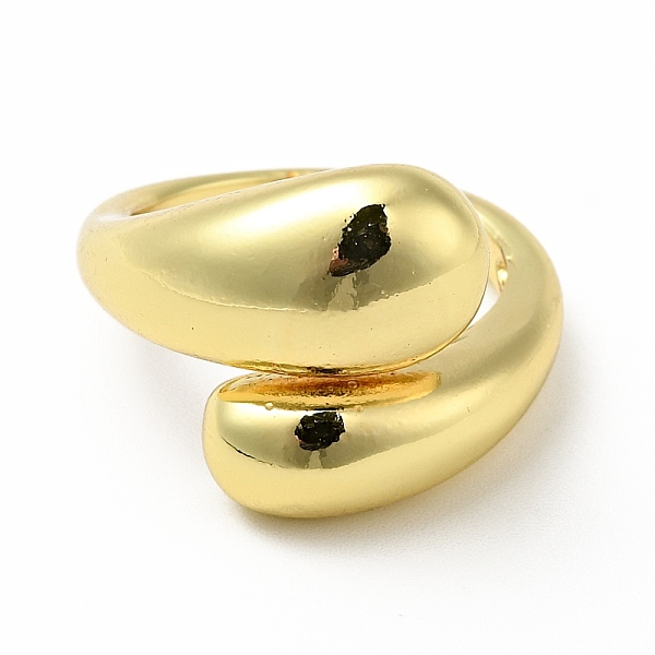 

PandaHall Brass Teardrop Open Cuff Ring for Women, Lead Free & Cadmium Free, Golden, US Size 5 1/4(15.9mm) Brass
