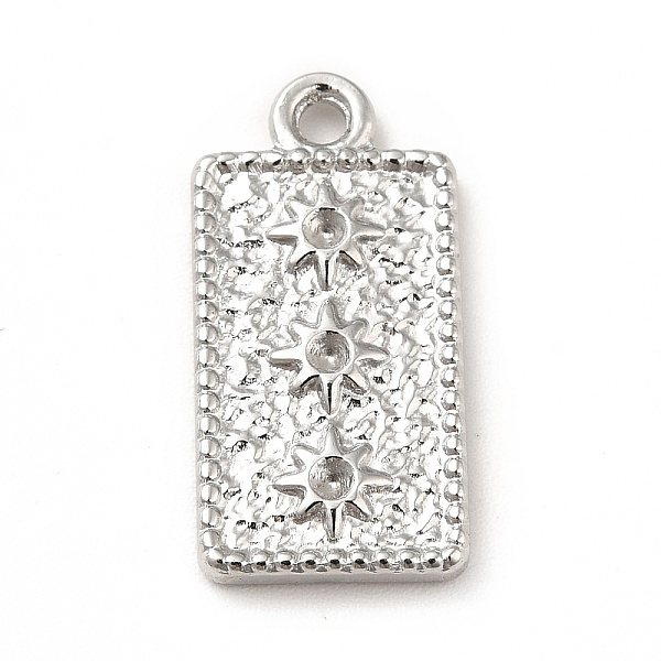 

PandaHall 304 Stainless Steel Pendants, Rectangle with Sun, Stainless Steel Color, 20.5x10x2mm, Hole: 1.6mm 304 Stainless Steel Rectangle