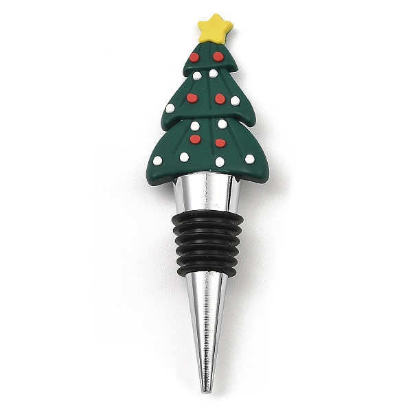 

PandaHall Christmas Theme Aluminium Alloy & PVC Wine Bottle Stoppers, for Winebottle, Christmas Tree, 114.5x35x20mm Aluminum Alloy Christmas...