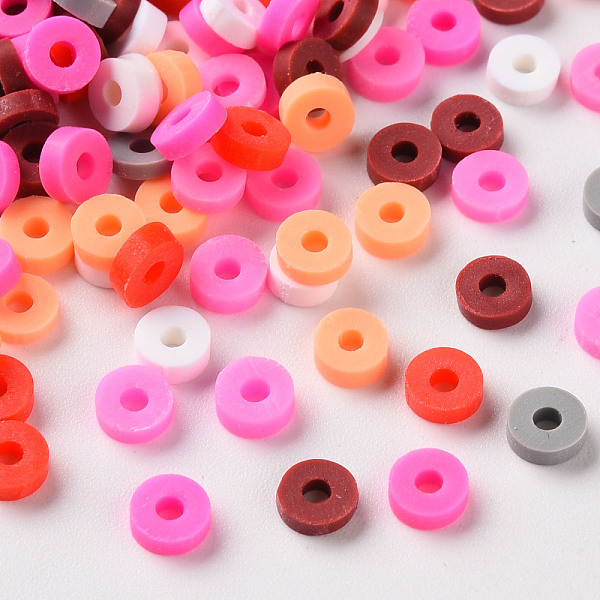 

PandaHall Handmade Polymer Clay Beads, Heishi Beads, for DIY Jewelry Crafts Supplies, Disc/Flat Round, Mixed Color, 4.5x1.5mm, Hole: 1.5mm...