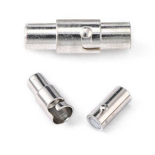 

PandaHall Brass Locking Tube Magnetic Clasps, Column, Mixed Color, 15x4mm, Hole: 2.8mm Brass Column