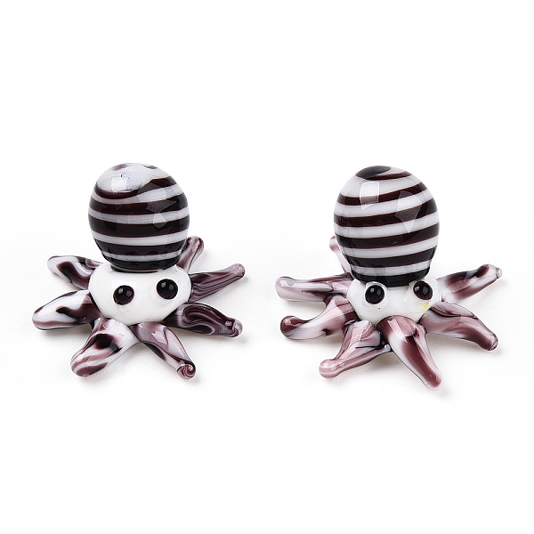 

PandaHall Handmade Lampwork Beads, No Hole, Octopus, Purple, 15.5~17x23.5~25x21~24.5mm Lampwork Others Purple