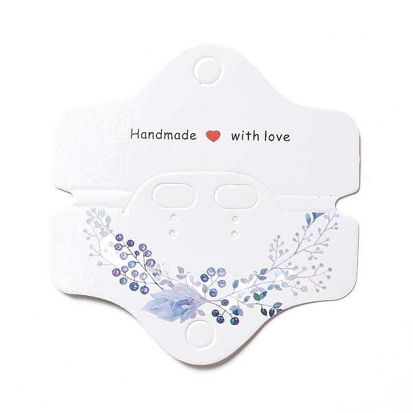 

PandaHall Paper Jewelry Earring Display Cards, Earring Necklace Holder Cards, Hexagon, Floral Pattern, 5x7.95x0.4cm, Hole: 7mm and 11x6mm...
