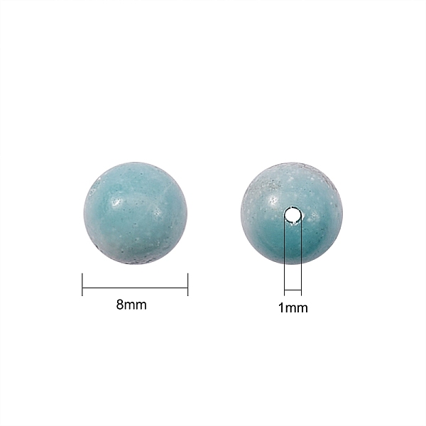 

PandaHall 200Pcs Natural Flower Amazonite Beads, Round, 8mm, Hole: 1mm Flower Amazonite Round