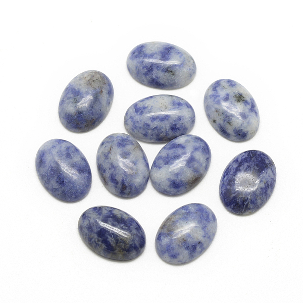 

PandaHall Natural Blue Spot Jasper Cabochons, Oval, 18x13x5mm Blue Spot Jasper Oval