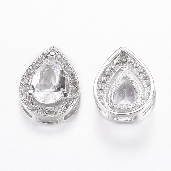 

PandaHall Brass Micro Pave Cubic Zirconia Slide Charms, Rack Plating & Long-Lasting Plated, Cadmium Free & Nickel Free & Lead Free, Real...