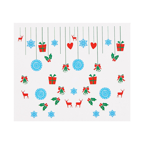 

PandaHall 3D Christmas Nail Stickers, Water Transfer Stickers Santa Claus Elk Tree Bell Sock Designs Sticker, for Xmas Winter Fingernails...