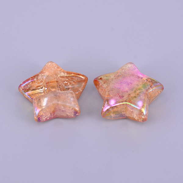 

PandaHall Phantom Resin Beads, DIY Accessories, Star, Dark Salmon, 25x26x11mm, Hole: 3.5mm Resin Star
