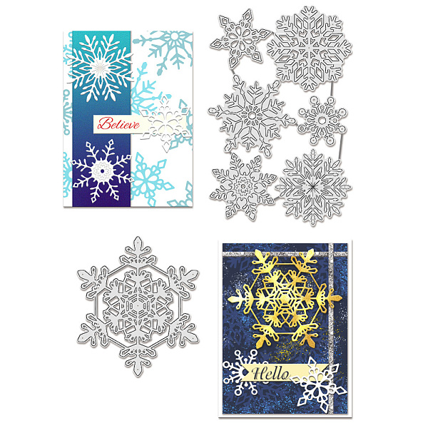 

PandaHall Christmas Snowflake Carbon Steel Cutting Dies Stencils, for DIY Scrapbooking, Photo Album, Decorative Embossing Paper Card...