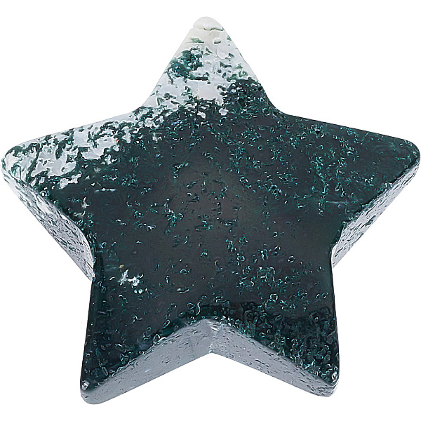 

PandaHall Natural Moss Agate Home Display Decorations, Star, 5~6x5~6x1.95cm Moss Agate Star