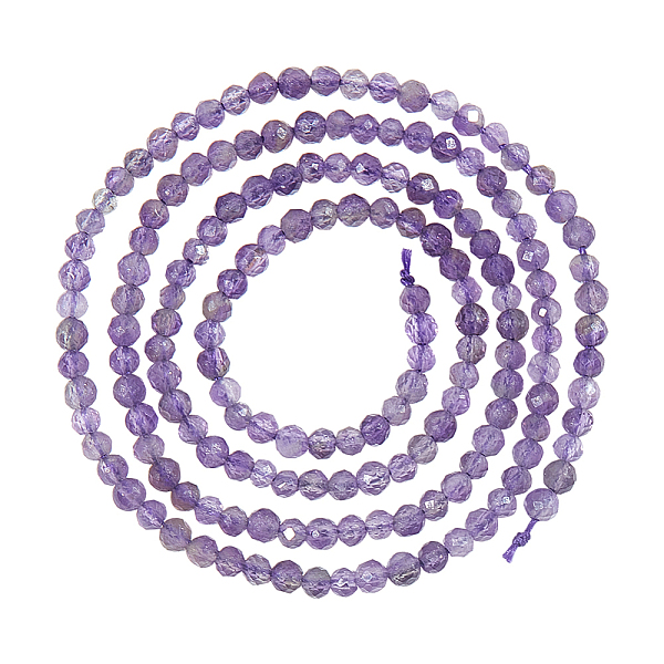 

PandaHall 1 Strand Natural Amethyst Beads Strands, Faceted, Round, 2~3x2~2.5mm, Hole: 0.2mm, about 181~210pcs/strand, 15.9~16.3 inch...
