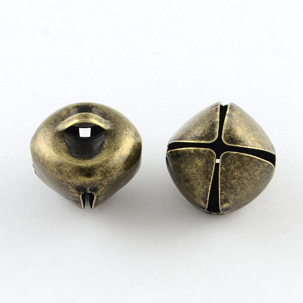 

PandaHall Iron Bell Pendants, Antique Bronze, 19~20x19~20x16mm, Hole: 3x6mm Iron Bell