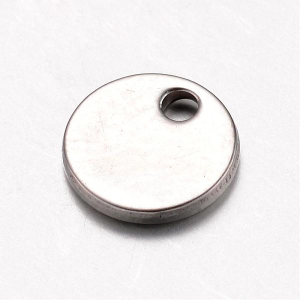 

PandaHall 201 Stainless Steel Charms, Blank Stamping Tag, Flat Round, Stainless Steel Color, 7x1mm, Hole: 1mm 201 Stainless Steel Flat Round