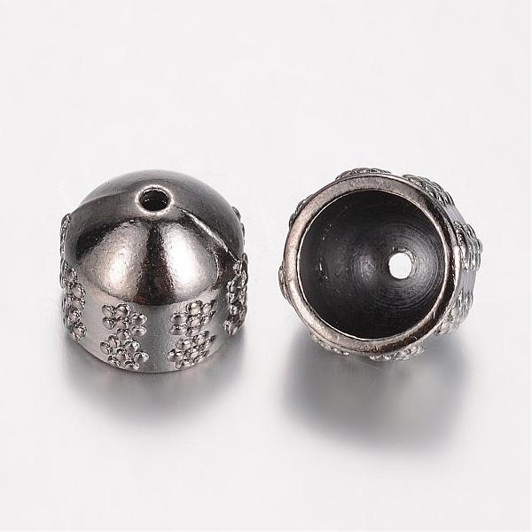 

PandaHall Alloy Cord Ends, End Caps, Gunmetal, 12x10mm, Hole: 1mm, Inner Diameter: 9mm Alloy