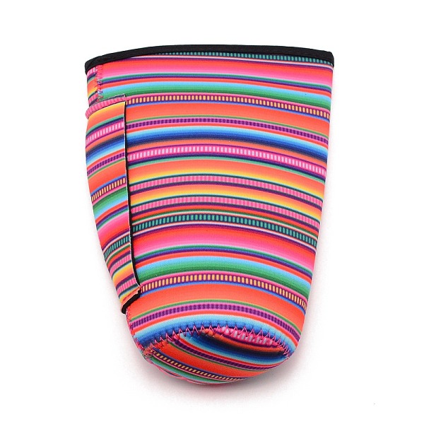 

PandaHall Neoprene Cup Sleeve, Insulated Reusable Coffee & Tea Cup Sleeves, Stripe Pattern, 200x145x30mm, 30oz Synthetic Rubber Stripe