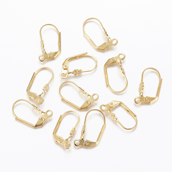 

PandaHall 304 Stainless Steel Leverback Earring Findings, with Loop, Golden, 19x10.5x5mm, Hole: 1.6~2mm 304 Stainless Steel