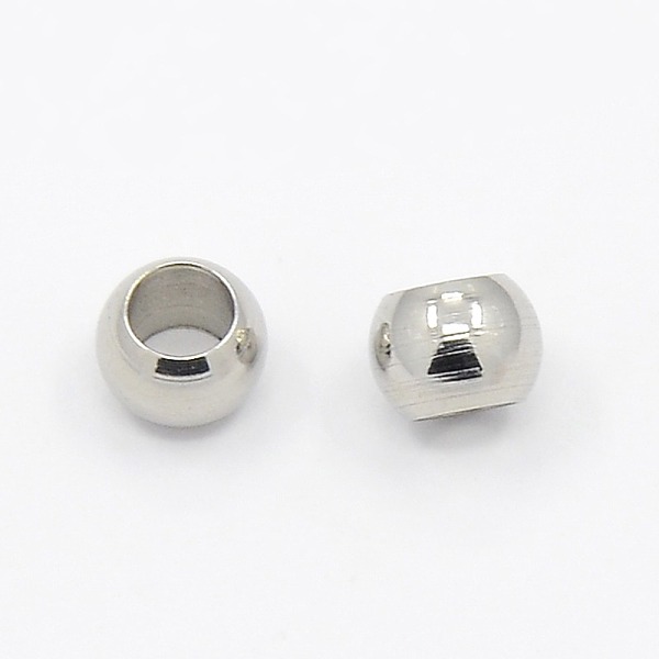 

PandaHall 304 Stainless Steel Smooth Spacer Beads, Rondelle, Stainless Steel Color, 5x3mm, Hole: 3mm 304 Stainless Steel Rondelle