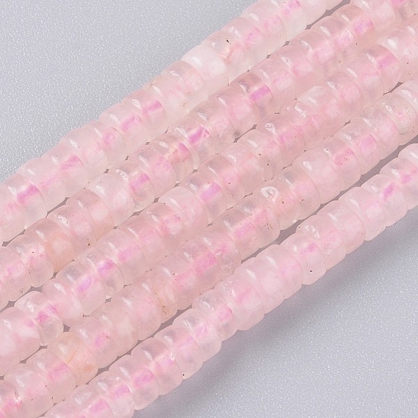 

PandaHall Natural Rose Quartz Beads Strands, Heishi Beads, Flat Round/Disc, 4.5x2.5mm, Hole: 0.8mm, about 160pcs/Strand, 15.7 inch(40cm)...