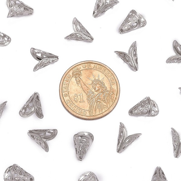 

PandaHall Apetalous 316 Surgical Stainless Steel Cone Bead Caps, Stainless Steel Color, 12x10mm, Hole: 1.5mm 316 Surgical Stainless Steel