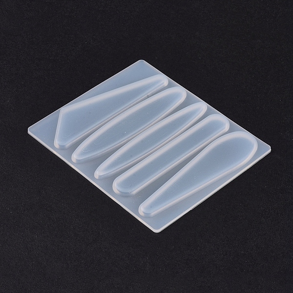 

PandaHall Hair Clip Silicone Molds, Resin Casting Molds, For UV Resin, Epoxy Resin Jewelry Making, Rounded Rectangle & teardrop, & Triangle..., White