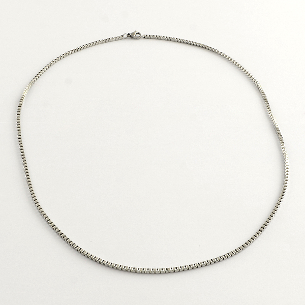 

PandaHall 304 Stainless Steel Box Chain Necklaces, Stainless Steel Color, 20 inch(50.8cm) 304 Stainless Steel