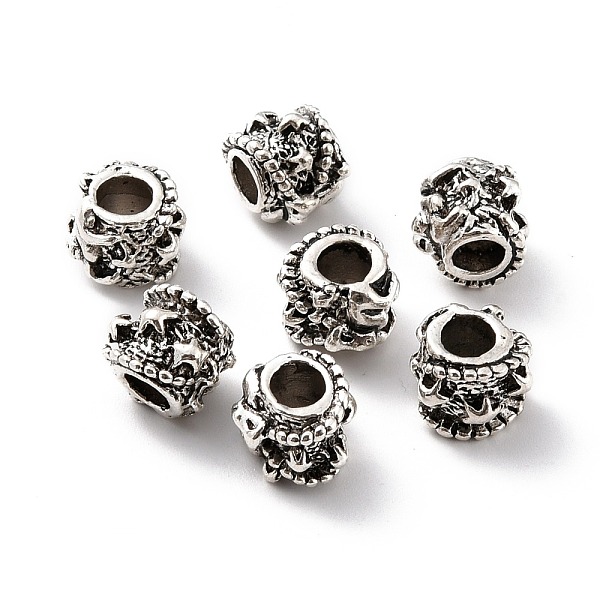 

PandaHall Tibetan Style Alloy Beads, Column, Antique Silver, 11.5x10.5x9mm, Hole: 5mm Alloy Column
