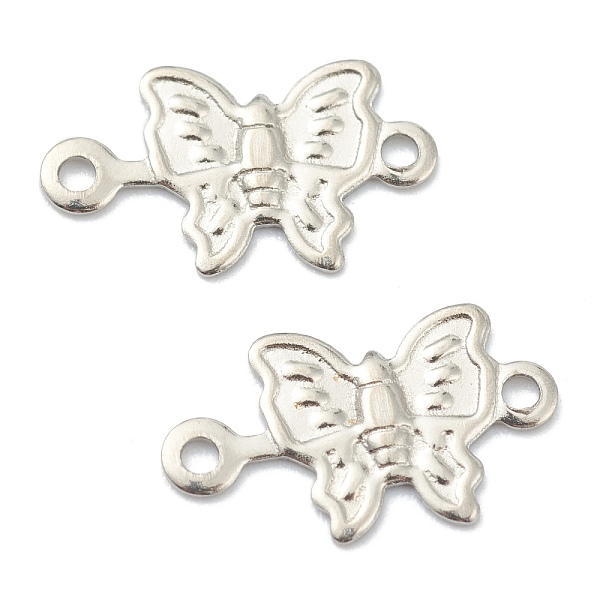 

PandaHall 304 Stainless Steel Links Connectors, Butterfly, Stainless Steel Color, 6.5x11.5x0.5mm, Hole: 1mm 304 Stainless Steel Butterfly