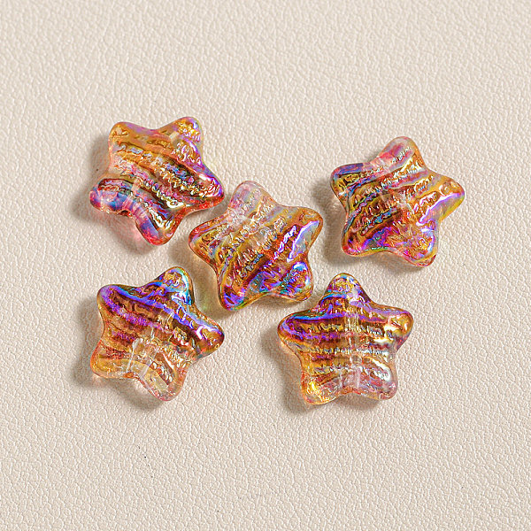15Pcs Printed Resin Beads