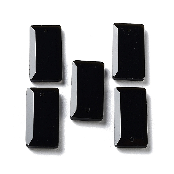 

PandaHall Natural Obsidian Pendants, Faceted Rectangle Charms, 25x13x4~4.5mm, Hole: 1mm Obsidian Rectangle