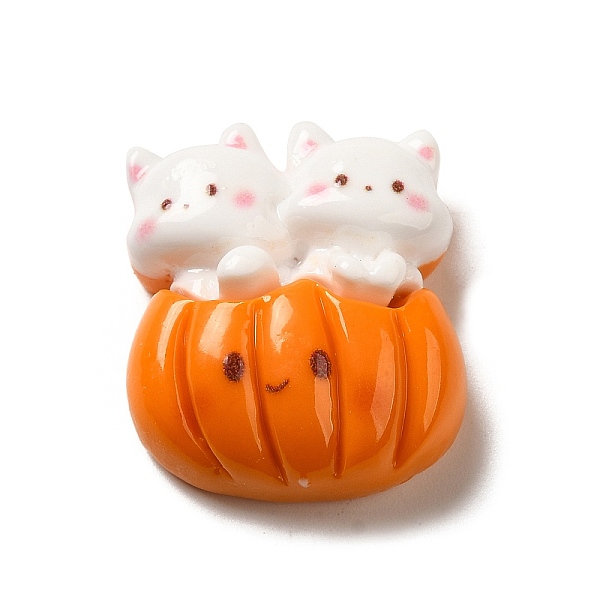 

PandaHall Animal Cat Theme Opaque Resin Decoden Cabochons, Pumpkin, 24x21x19.5mm Resin Pumpkin