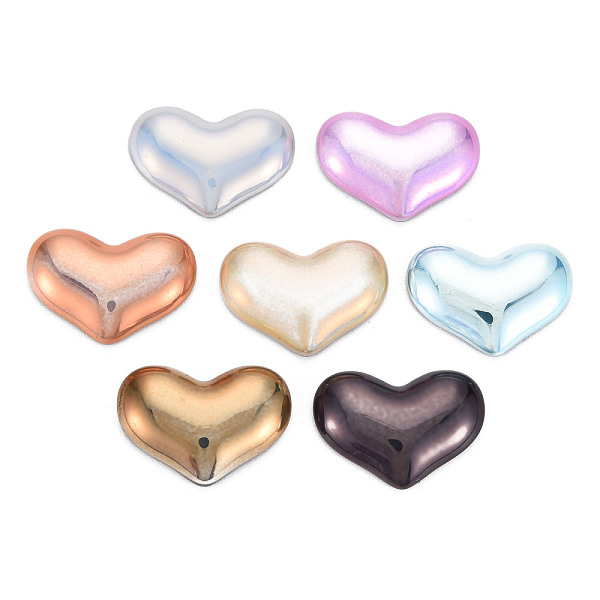 

PandaHall Electroplated Glass Cabochons, Heart, Mixed Color, 15x21x4~5mm Glass Heart Multicolor
