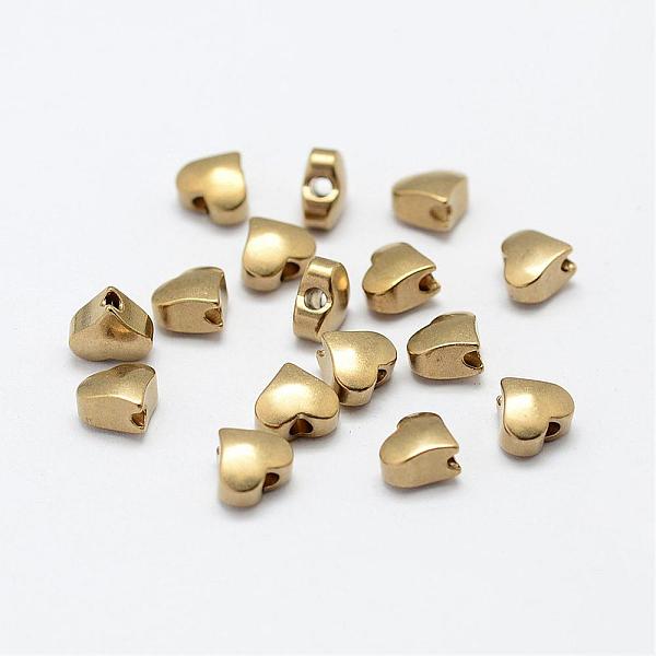 

PandaHall Brass Beads, Nickel Free, Heart, Raw(Unplated), 5x6x3.5mm, Hole: 2mm Brass Heart