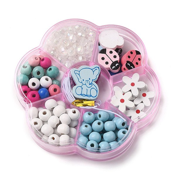 

PandaHall Children's Day Theme Maple Wood Jewelry Set DIY Making Kits, Mixed Shapes, 16.5~25x15~21x4.5~6mm, Hole: 2mm Wood Mixed Shapes