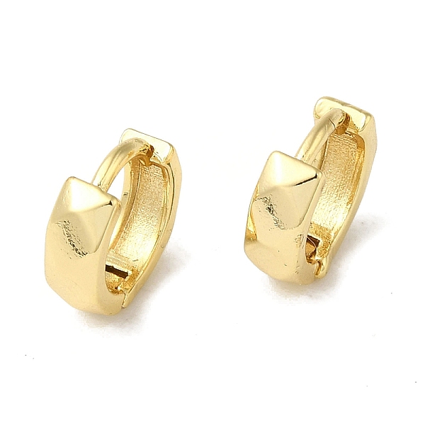 

PandaHall Brass Huggie Hoop Earrings for Women, Real 18K Gold Plated, 10.5x3.5mm Brass