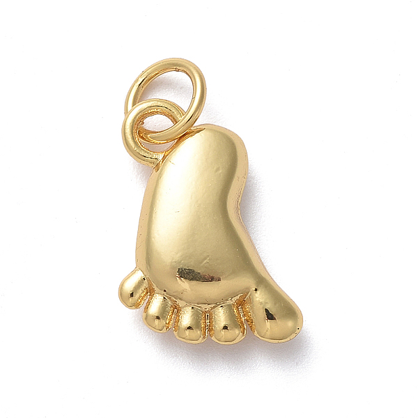 

PandaHall Brass Charms, Long-Lasting Plated, Feet, Real 18K Gold Plated, 12x10x3.1mm, Hole: 3.5mm Brass Body