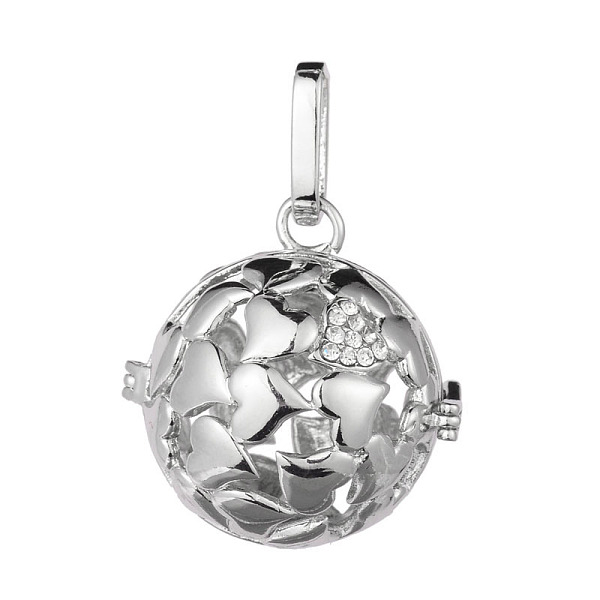

PandaHall Brass Rhinestone Hollow Round with Heart Cage Pendants, For Chime Ball Pendant Necklaces Making, Lead Free & Nickel Free & Cadmium...