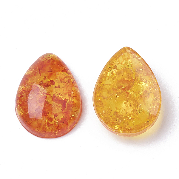 

PandaHall Resin Cabochons, teardrop, Dark Orange, 14x10x3.5mm Resin Teardrop Orange