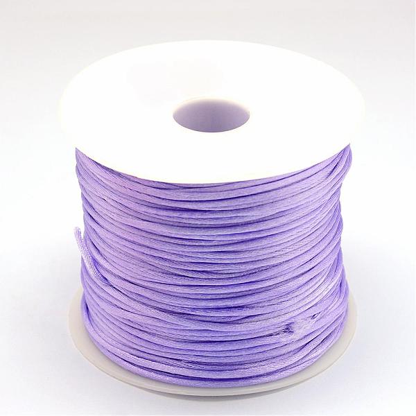 

PandaHall Nylon Thread, Rattail Satin Cord, Medium Purple, 1.5mm, about 49.21 yards(45m)/roll Nylon Purple
