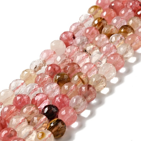 

PandaHall Cherry Quartz Glass Beads Strands, Round, Faceted, 8~8.5mm, Hole: 1.2~1.4mm, about 45~48pcs/strand, 14.65''~15.08''(37.2~38.3cm)...