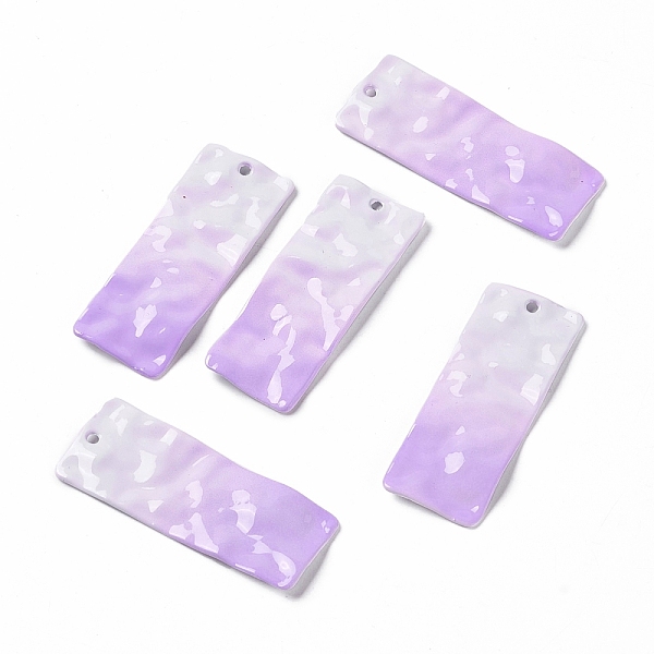 

PandaHall Gradient Spray Painted Alloy Pendants, Rectangle, Lilac, 43x15.5x2mm, Hole: 1.8mm Alloy Rectangle Purple