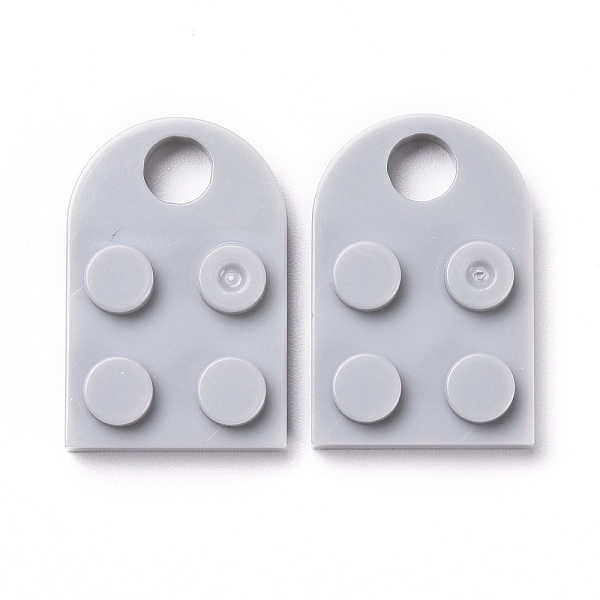 

PandaHall Resin Pendants, Building Blocks Charms, Half Oval, Light Grey, 23.5x15.5x5mm, Hole: 5mm Resin Oval