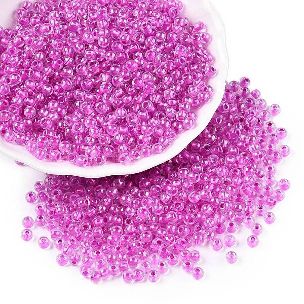 6/0 Transparent Inside Colours Glass Seed Round Beads