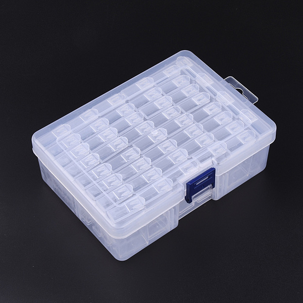 

PandaHall Plastic Bead Containers, Flip Top Bead Storage, For Seed Beads Storage Box, with PP Plastic Packing Box, Rectangle, Clear...
