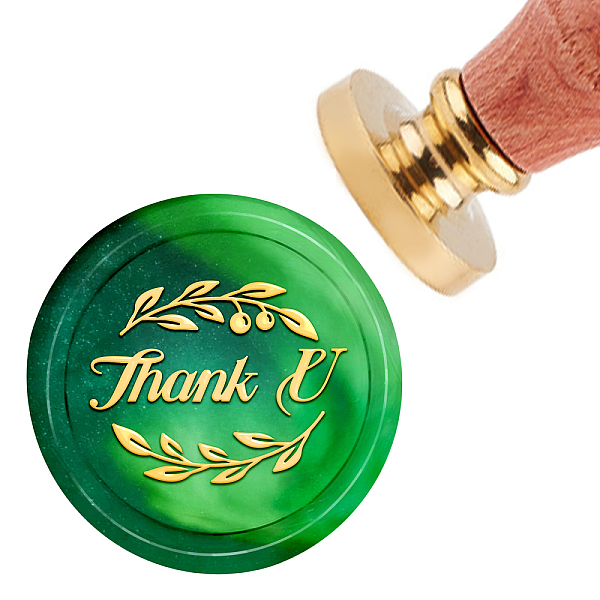 

PandaHall Brass Wax Seal Stamp with Handle, for DIY Scrapbooking, Leaf Pattern, 3.5x1.18 inch(8.9x3cm) Brass Leaf