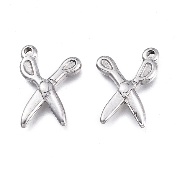 

PandaHall 304 Stainless Steel Pendants, Scissor Shape, Stainless Steel Color, 20.2x14x3.3mm, Hole: 1.6mm 304 Stainless Steel Tool